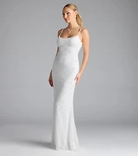 Amara Corset Mermaid Sequin Formal Dress