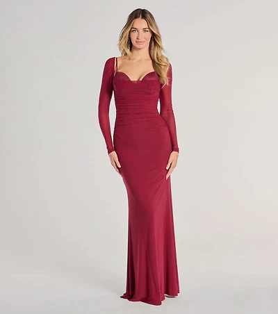 Kennedy Long Sleeve Corset Mermaid Formal Dress