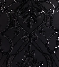 Jillian Sequin Slit Long Formal Dress