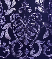 Shelby Lace-Up Slit Sequin Formal Dress