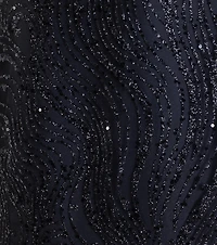 Klaire Lace-Up A-Line Glitter Sequin Formal Dress