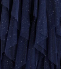 Indiana V-Neck Corset Ruffle A-Line Formal Dress