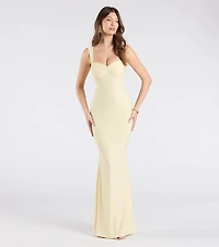 Halie Open Back Mermaid Glitter Formal Dress