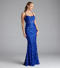 Artemis Open Back Mermaid Sequin Formal Dress
