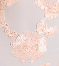 Nicollet Lace-Up Mermaid Floral Formal Dress