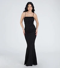 Wendy Sleeveless Mermaid Glitter Formal Dress