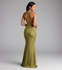 Fabienne Open Back Slit Mermaid Formal Dress