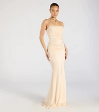 Georgina Strapless Lace-Up Mermaid Formal Dress