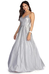 Mira Glitter Glow Ball Gown