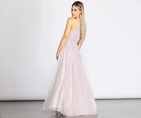 Briella Lace High Neck Tulle Ball Gown