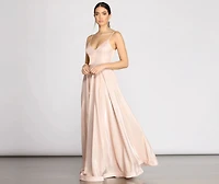 Sabrina Metallic Mesh Ball Gown