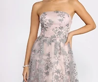 Sinclair Embroidered Strapless Ball Gown
