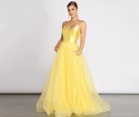 Belle Satin Tulle Ball Gown