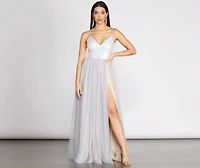 Nicolette Sequin & Tulle Dress