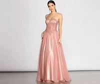 Jaime Floral Mesh Ball Gown