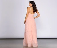 Aleta Deep V Tulle Ball Gown