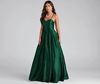 Milana Formal Sleeveless Satin Ball Gown