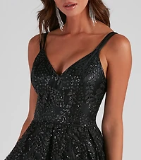 Sutton Sequin And Glitter Ball Gown