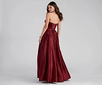 Ellie Lace-Up Sequin Ball Gown