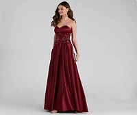 Ellie Lace-Up Sequin Ball Gown