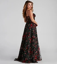Katherine Floral Detailed Ball Gown