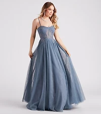 Alexandra Rhinestone Embroidered Tulle Ball Gown