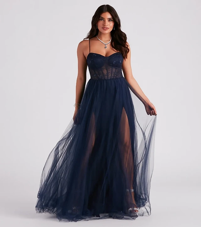 Windsor Hailey Formal Lace Bustier Dress at Hamilton Place in Chattanooga, TN Windsor Hailey Formal Lace Bustier Dress at Hamilton Place in Chattanooga, TN