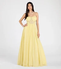 Tia Sweetheart Lace Applique A-Line Ball Gown