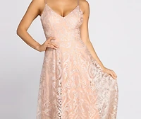 Veda Embroidered Elegance Ball Gown