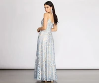 Veda Embroidered Elegance Ball Gown
