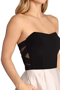Marie Strapless Satin Ball Gown