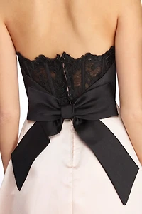 Mina Satin And Lace Ball Gown