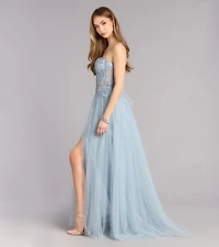 Melissa Corset Tulle A-Line Ball Gown