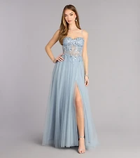 Melissa Corset Tulle A-Line Ball Gown