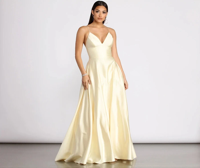 Mary-Kate Satin Ball Gown