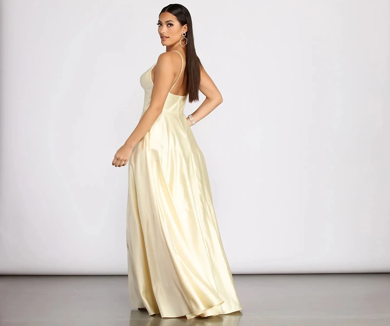 Mary-Kate Satin Ball Gown