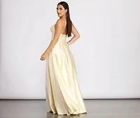 Mary-Kate Satin Ball Gown