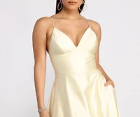 Mary-Kate Satin Ball Gown