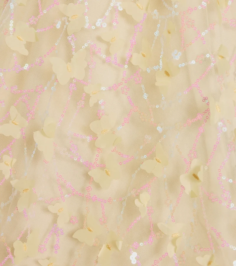 Kallie Butterfly Mesh A-Line Ball Gown