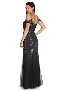 Madeline Formal Beaded Mermaid Dress