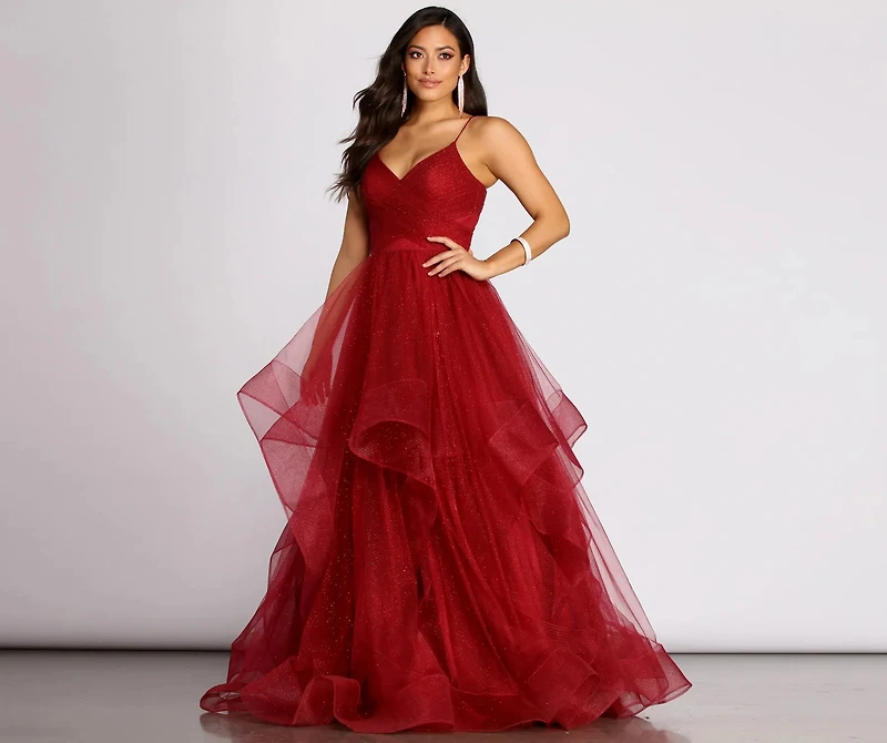 Marianne Tulle Glitter Ball Gown