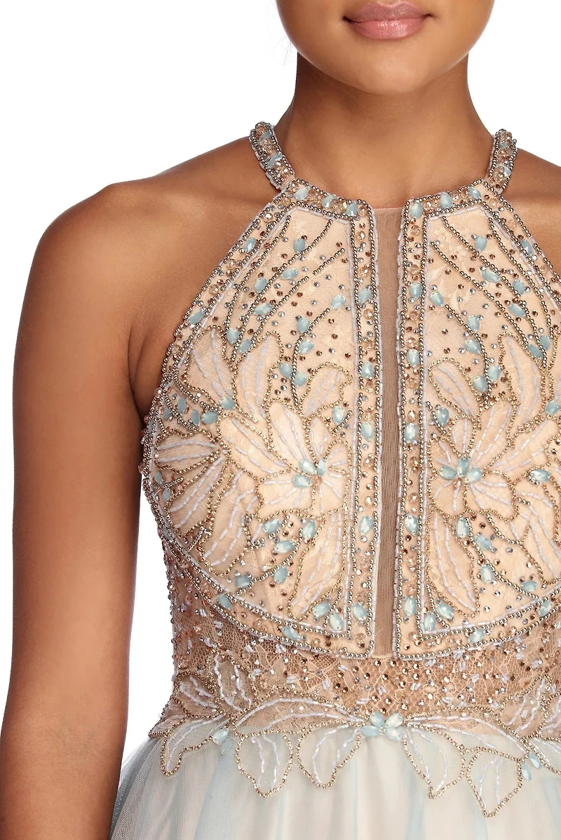 Shauna Beaded Tulle Ball Gown