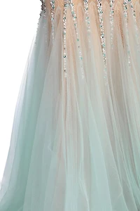 Kari Strapless Beaded Tulle Dress