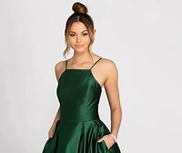 Harper Formal Satin Ball Gown