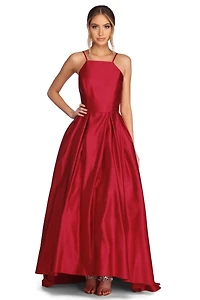 Harper Formal Satin Ball Gown