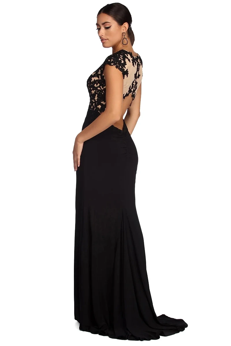 Tia Formal Open Back Dress