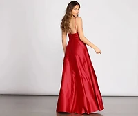 Mary-Kate Satin Ball Gown