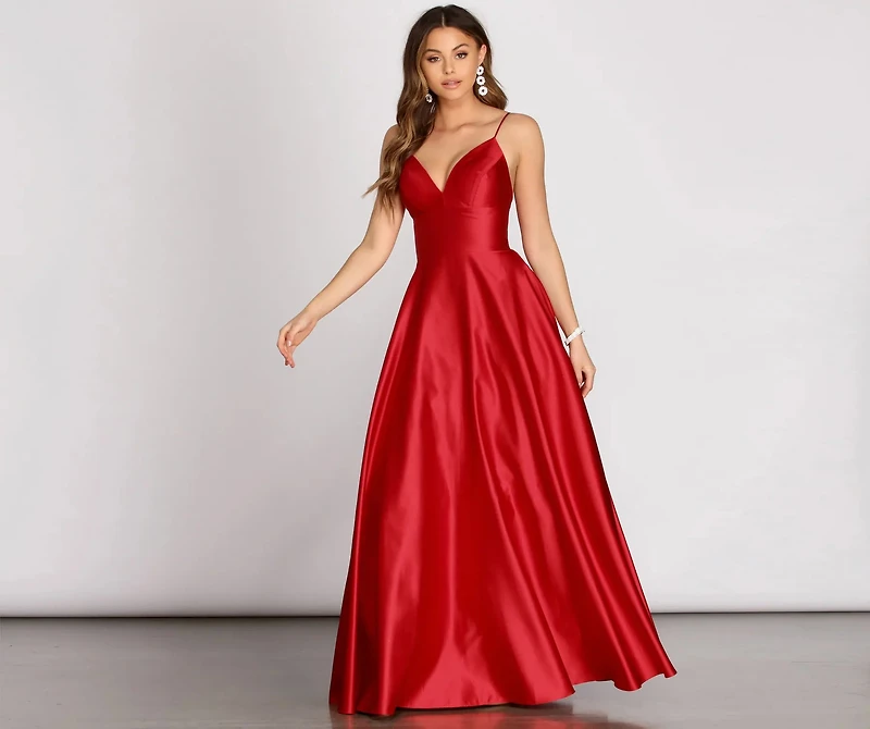 Mary-Kate Satin Ball Gown