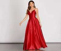 Mary-Kate Satin Ball Gown