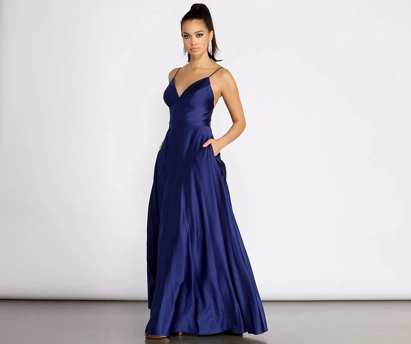 Mary-Kate Satin Ball Gown